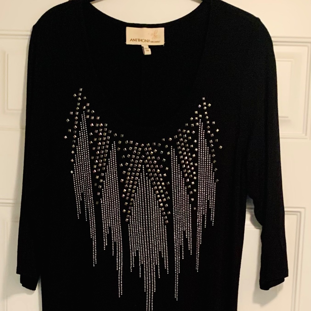 “Blinged out” Shark-bite Tunic